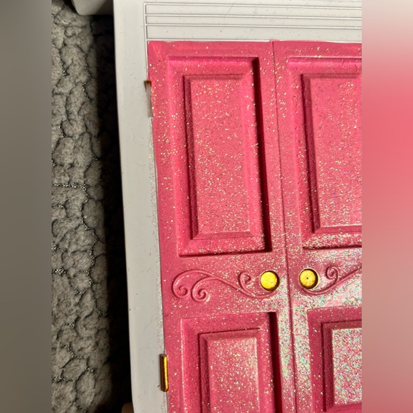 Mini Glitter Fairy Door White And Pink - Picture 3 of 10